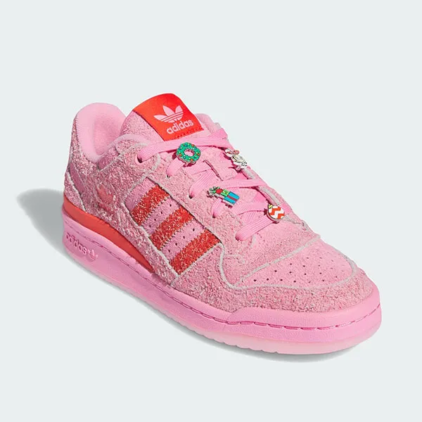 Giày Thể Thao Nữ Adidas Forum Low Cl The Grinch ID8895 Màu Hồng