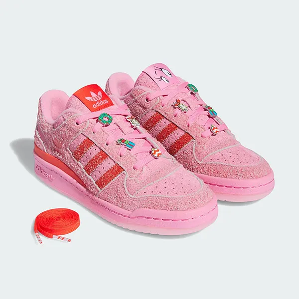 Giày Thể Thao Nữ Adidas Forum Low Cl The Grinch ID8895 Màu Hồng