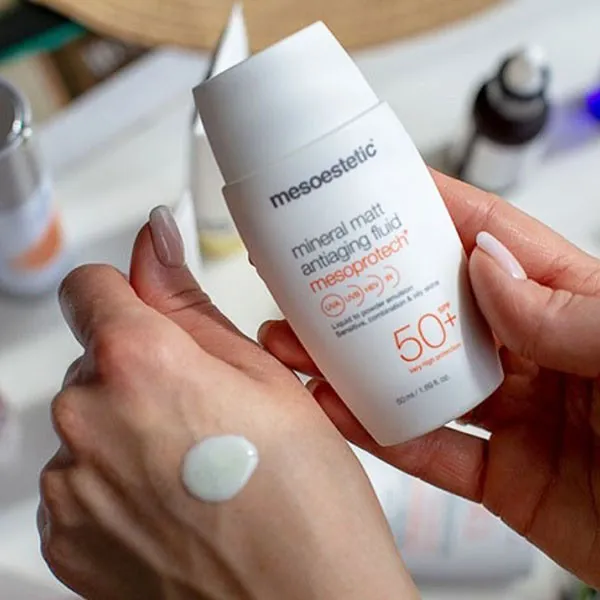 Kem Chống Nắng Mesoestetic Mineral Matt Antiaging Fluid Mesoprotech SPF50+ 50ml - Kem chống nắng - Vua Hàng Hiệu