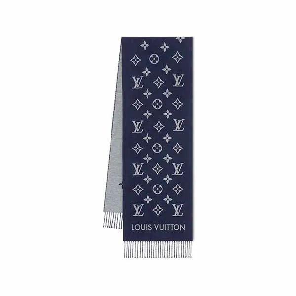 Khăn Quàng Cổ Louis Vuitton LV All About MNG Scarf M79130 Màu Xanh Navy - Thời trang - Vua Hàng Hiệu