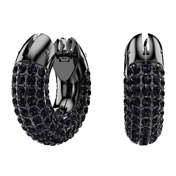 Khuyên Tai Nữ Swarovski Dextera Hoop Earrings Small, Black, Ruthenium Plated 5620222 Màu Đen - Trang sức - Vua Hàng Hiệu