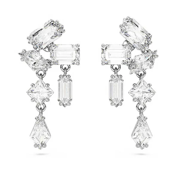 Khuyên Tai Nữ Swarovski Mesmera Drop Earrings Mixed Cuts, White, Rhodium Plated 5665825 Màu Trắng Bạc - Trang sức - Vua Hàng Hiệu