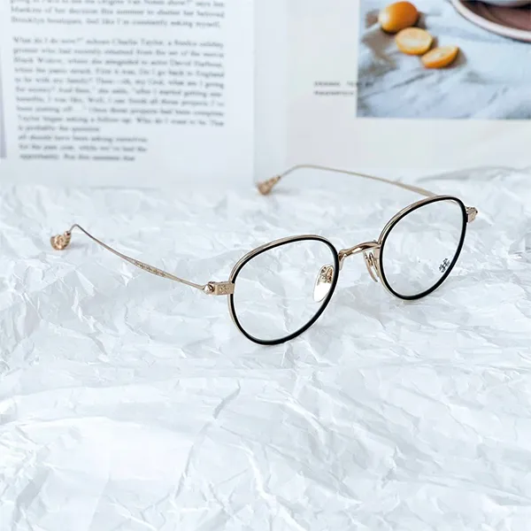 Kính Mắt Cận Chrome Hearts Bone Prone IV MBKGP Màu Đen Vàng Hồng - Kính mắt - Vua Hàng Hiệu