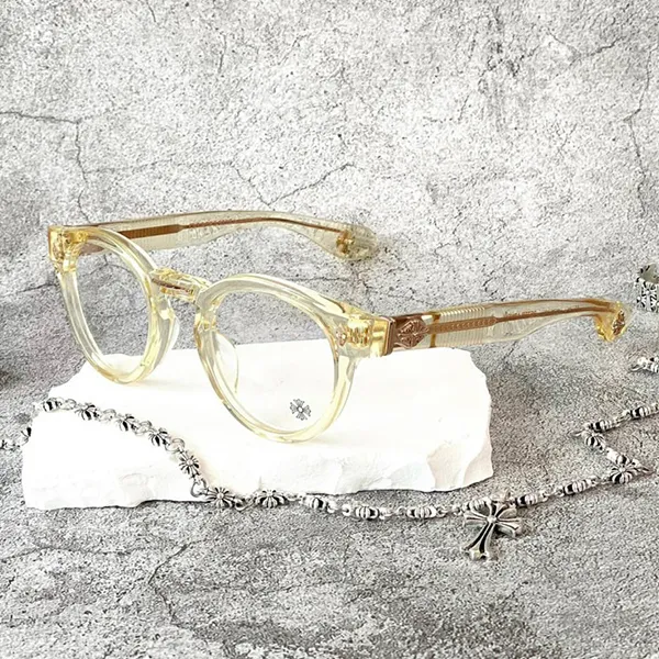 Kính Mắt Cận Chrome Hearts Peter Arnell PA Màu Vàng Nhạt
