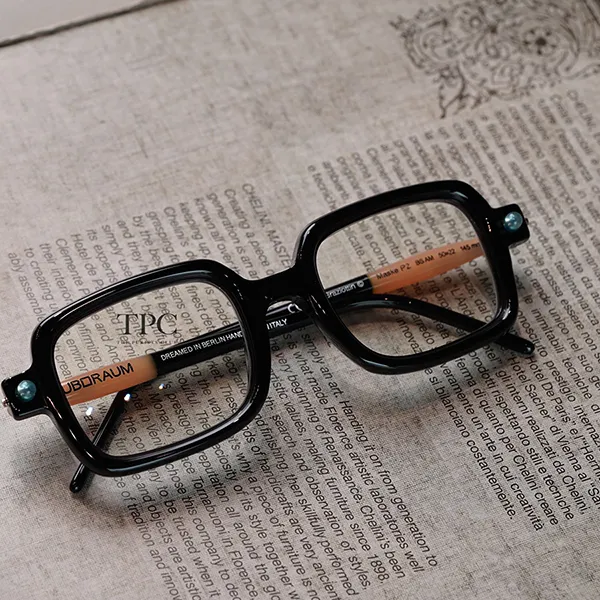 Kính Mắt Cận Kuboraum Mask P2 - BSAM Eyeglasses Màu Đen/Vàng