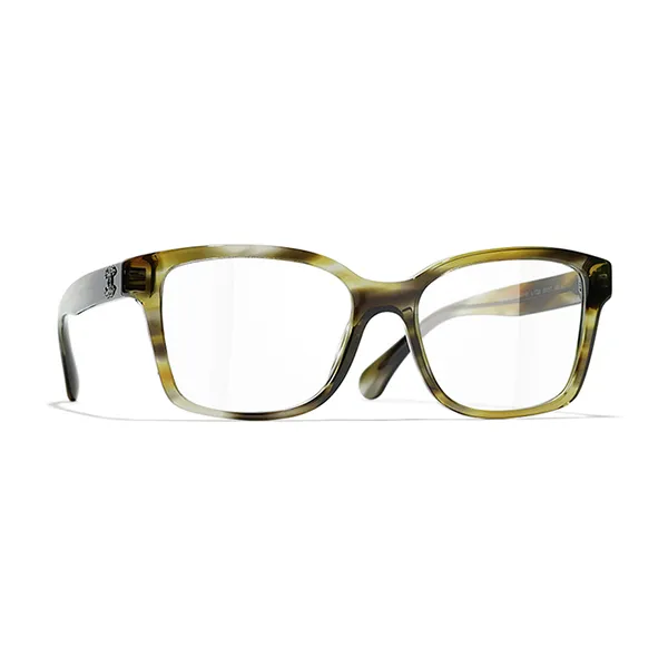 Kính Mắt Cận Nữ Chanel Eyeglasses Squares CH3451B 1729 Màu Xanh Xám