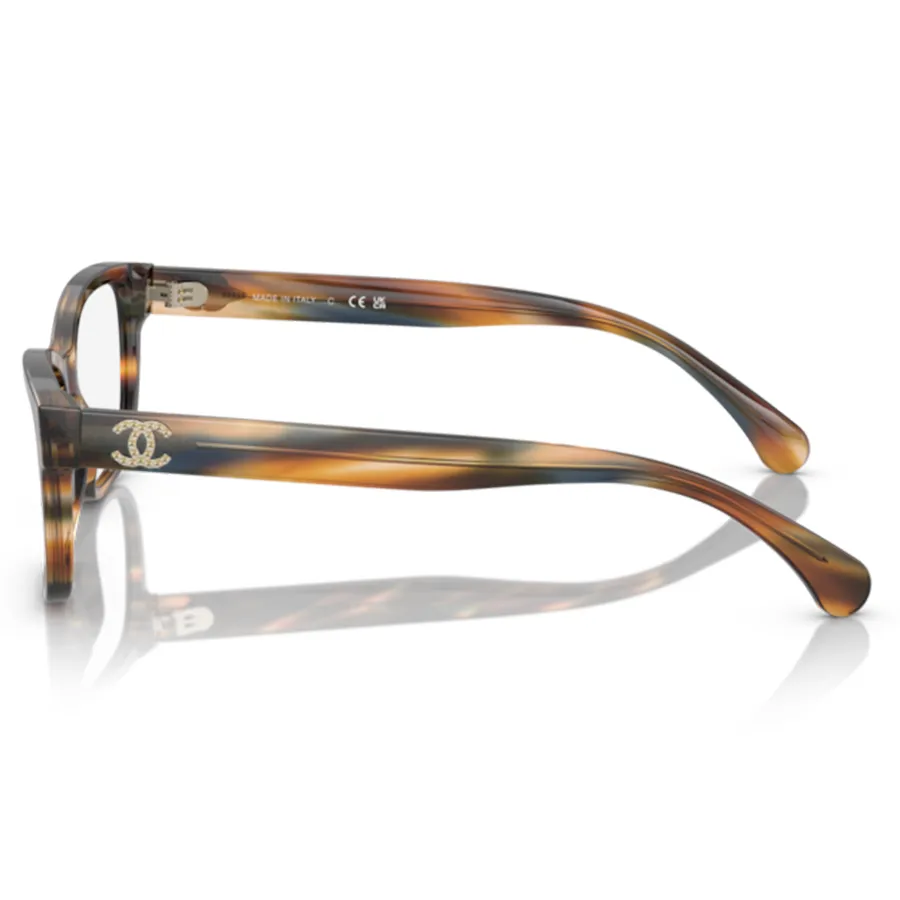 Kính Mắt Cận Nữ Chanel Optical Frame CH3449B 1735 Màu Nâu Đen