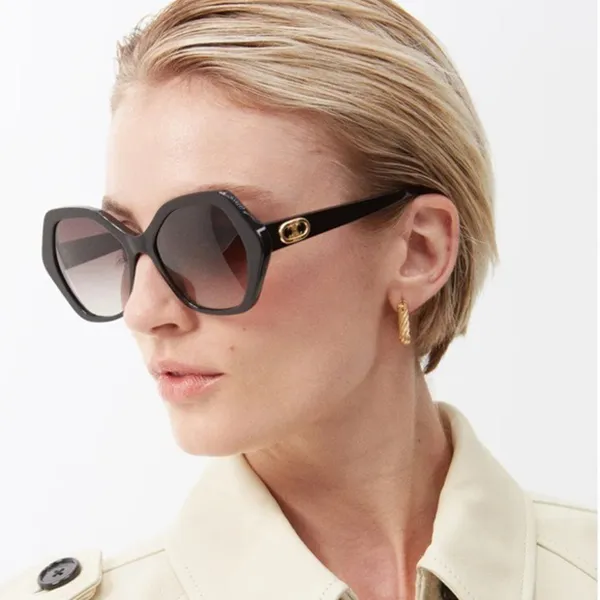 Kính Mát Nữ Celine Sunglasses CL40166I 01K Màu Xám Đen
