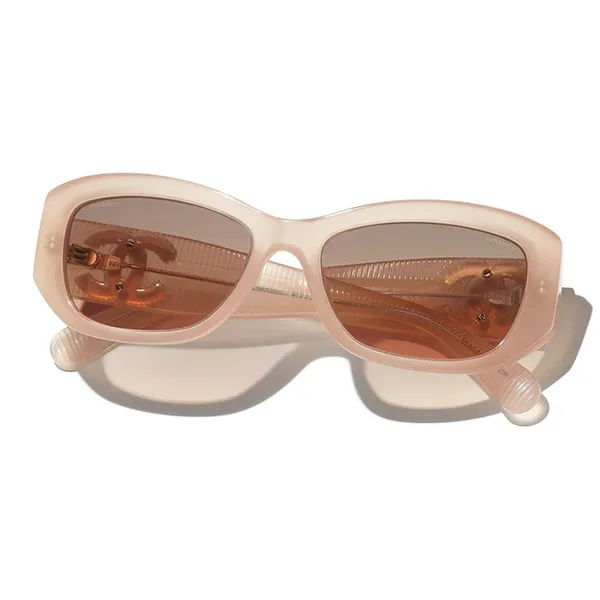 Kính Mát Nữ Chanel Rectangle Sunglasses CH5493 173218 Màu Hồng Đào