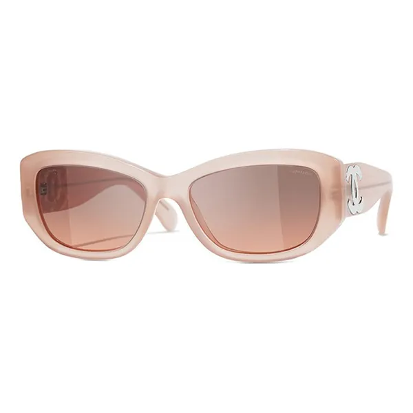 Kính Mát Nữ Chanel Rectangle Sunglasses CH5493 173218 Màu Hồng Đào