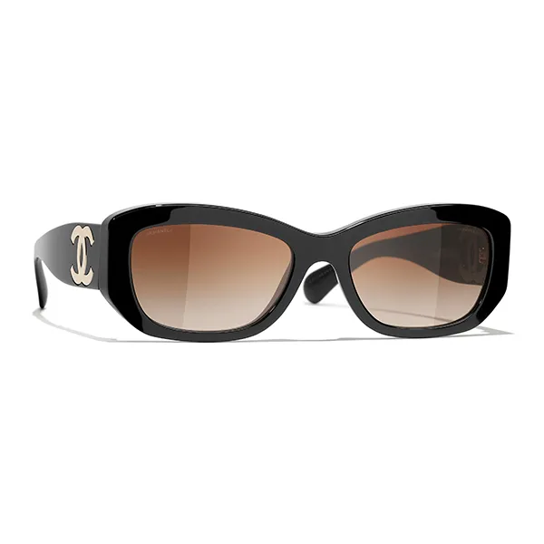 Kính Mát Nữ Chanel Rectangle Sunglasses CH5493-C622S5 Màu Đen - Kính mắt - Vua Hàng Hiệu