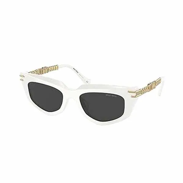 Kính Mát Nữ Miu Miu SMU12W 142-5S0 Women Sunglasses Màu Trắng Xám - Kính mắt - Vua Hàng Hiệu