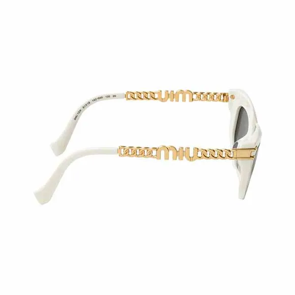 Kính Mát Nữ Miu Miu SMU12W 142-5S0 Women Sunglasses Màu Trắng Xám - Kính mắt - Vua Hàng Hiệu
