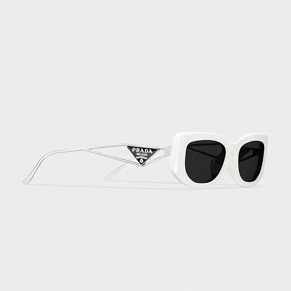 Kính Mát Nữ Prada Sunglasses SPR14Y 1425S0 Màu Xám/Trắng