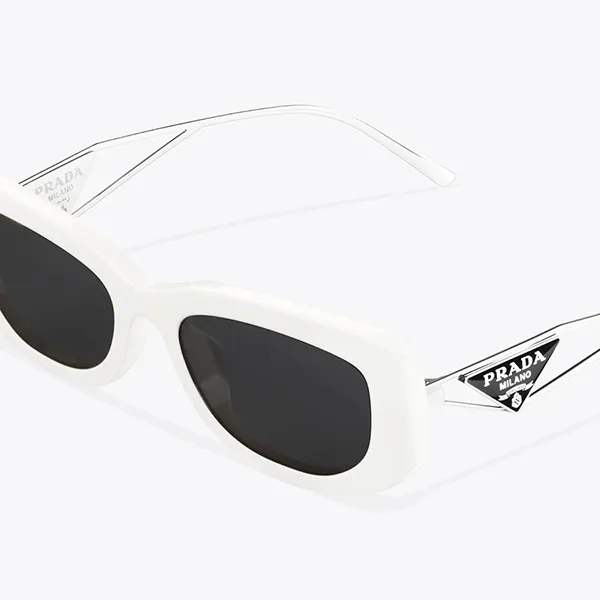 Kính Mát Nữ Prada Sunglasses SPR14Y 1425S0 Màu Xám/Trắng
