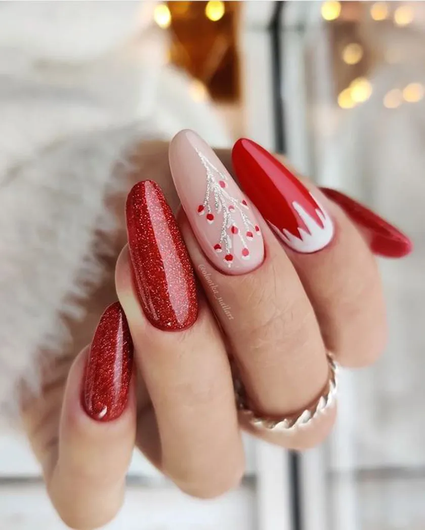 99+ mẫu nail Noel đính đá cho mùa Giáng sinh xinh đẹp, ấm áp