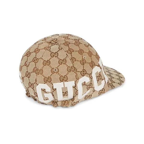Mũ Gucci Original GG Canvas Baseball Hat With Web 751400-4HA0L9777 Màu Nâu Be Size S