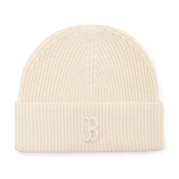 Mũ Len MLB Basic Small Logo Short Beanie Boston Red Sox 3ABNS0136-43CRD Màu Kem - Mũ nón - Vua Hàng Hiệu