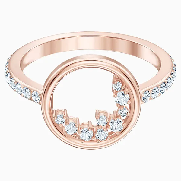 Nhẫn Nữ Swarovski North Motif Ring, White, Rose-Gold Tone Plated 5509666 Màu Vàng Hồng - Trang sức - Vua Hàng Hiệu