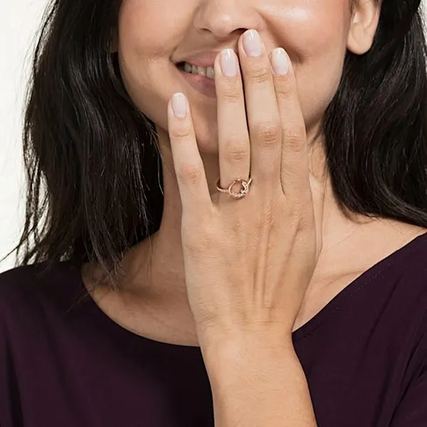 Nhẫn Nữ Swarovski North Motif Ring, White, Rose-Gold Tone Plated 5509666 Màu Vàng Hồng - Trang sức - Vua Hàng Hiệu