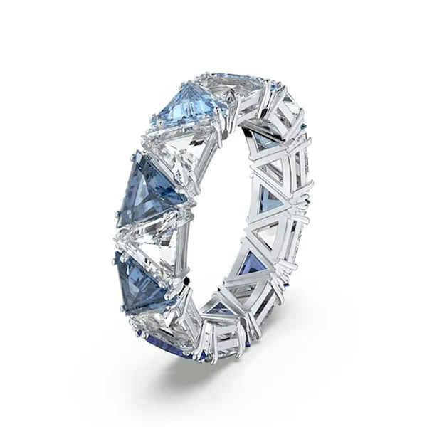 Nhẫn Nữ Swarovski Ortyx Cocktail Ringtriangle Cut, Blue, Rhodium Plated 5610732 Màu Xanh Blue Size 50