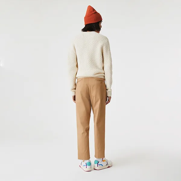 Quần Dài Nam Lacoste Custom Tapered Fit HH8945L 02S Màu Be Size 38