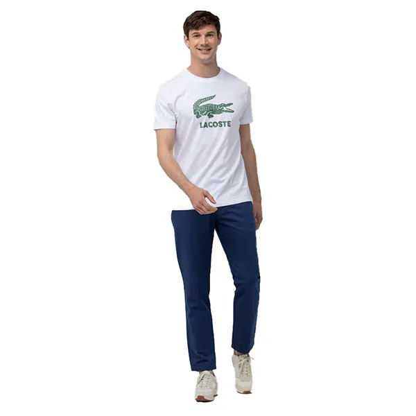 Quần Kaki Nam Lacoste Men's Cotton-Linen Chinos HH5321-78X Màu Xanh Đậm Size 40/32
