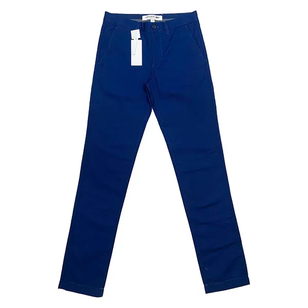 Quần Kaki Nam Lacoste Men's Cotton-Linen Chinos HH5321-HBM Màu Xanh Navy Size 38/30