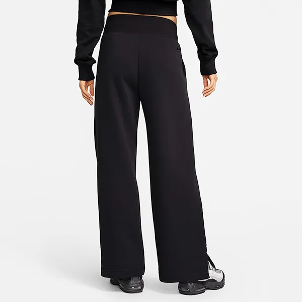 Quần Nỉ Ống Rộng Nữ Nike Women's High-Waisted Wide-Leg Fleece Pants FZ4733-010 Màu Đen