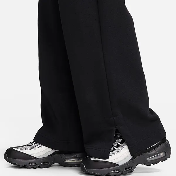 Quần Nỉ Ống Rộng Nữ Nike Women's High-Waisted Wide-Leg Fleece Pants FZ4733-010 Màu Đen