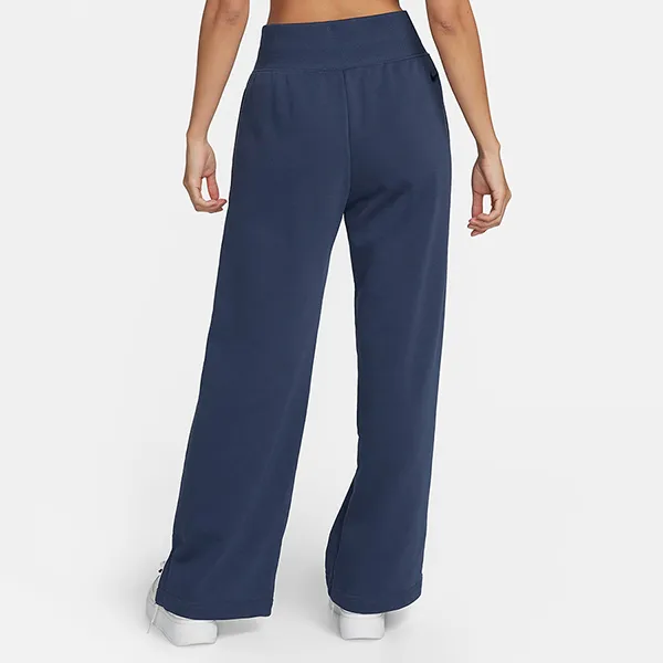Quần Nỉ Ống Rộng Nữ Nike Women's High-Waisted Wide-Leg Fleece Pants FZ4733-410 Màu Xanh