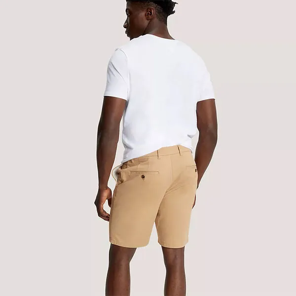 Quần Short Nam Tommy Hilfiger Mens Flex 9 Chino Short Straight Fit Tannin 78J8942 200 Màu Vàng Cát Size 33