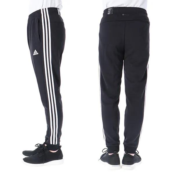 Quần Thể Thao Nam Adidas Three Stripes Double Knit Cuff Hem Track Pants BXF56 Màu Đen Size L