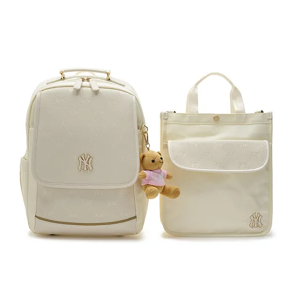 Set Balo Trẻ Em MLB New York Yankees 7ABKMD14N-50CRS Màu Trắng 3 Món ( Balo + Túi Tote + Gấu Bông) - Túi xách - Vua Hàng Hiệu