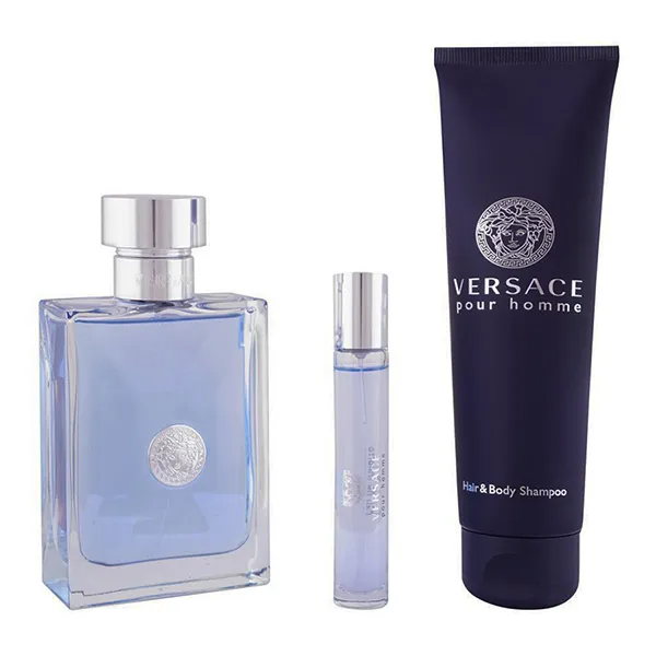 Set Nước Hoa Nam Versace Pour Homme (EDT 100ml, Mini EDT 10ml, Hair & Body Shampoo 150ml) - Nước hoa - Vua Hàng Hiệu