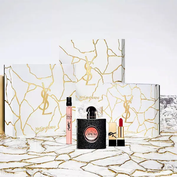 Set Nước Hoa Nữ Yves Saint Laurent YSL Black Opium Eau De Parfum Gift Set 3 Món - Nước hoa - Vua Hàng Hiệu