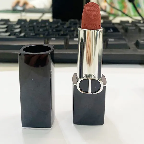 Son Dior Rouge Dior Couleur Couture Velvet 724 Tendresse Màu Đỏ Hồng Nâu