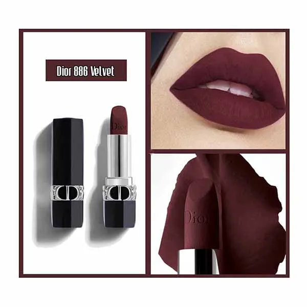 Son Dior Velvet 886 Enigmatic Màu Đỏ Mận (New)