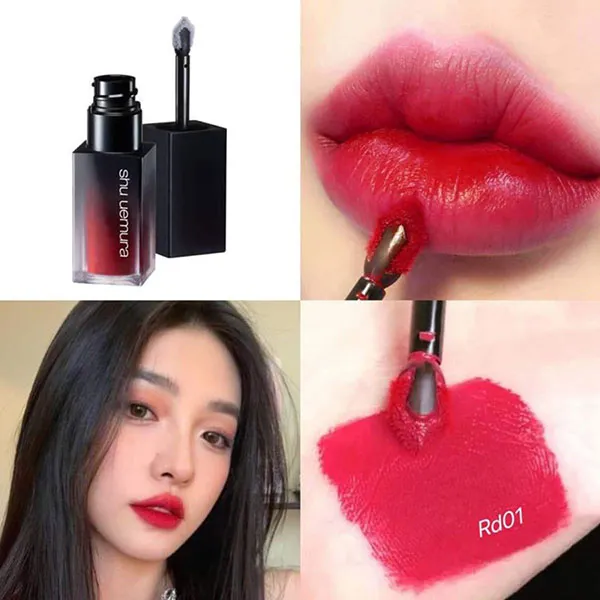 Son Kem Shu Uemura Rouge Unlimited Liquid Matte M RD01 Màu Đỏ Thuần