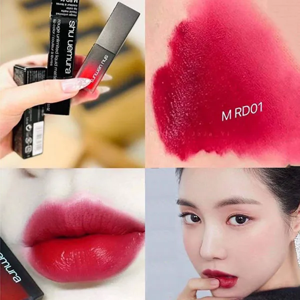 Son Kem Shu Uemura Rouge Unlimited Liquid Matte M RD01 Màu Đỏ Thuần