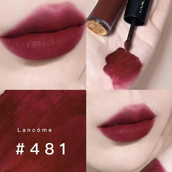 Son Lancôme L'Absolu Rouge Drama Lip Ink 481 Nuit Pourpre Màu Đỏ Mận - Son Môi - Vua Hàng Hiệu