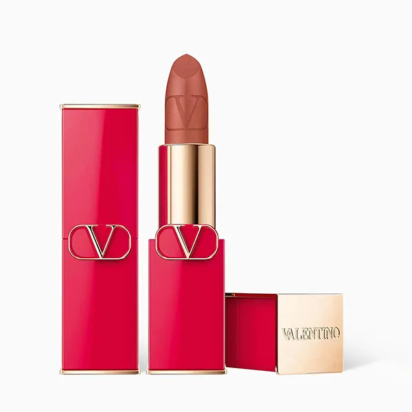 Son Lì Valentino Beauty 107A Ode To Natural Rosso Matte Lipstick Màu Nâu Đất, 3.5g