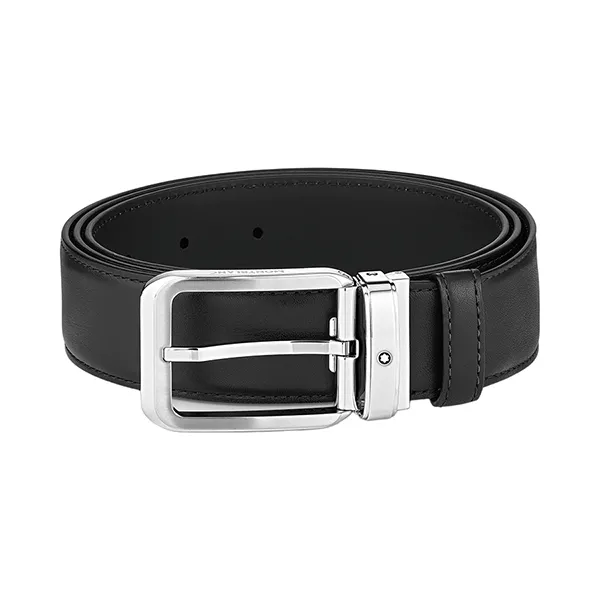 Thắt Lưng Nam Montblanc Leather Belt Màu Đen