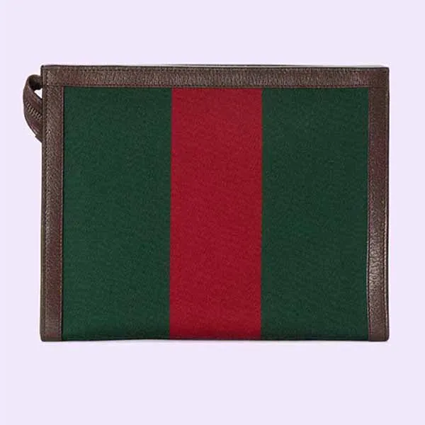 Túi Cầm Tay Nam Gucci GC Web Double G Case Màu Xanh Đỏ - Túi xách - Vua Hàng Hiệu