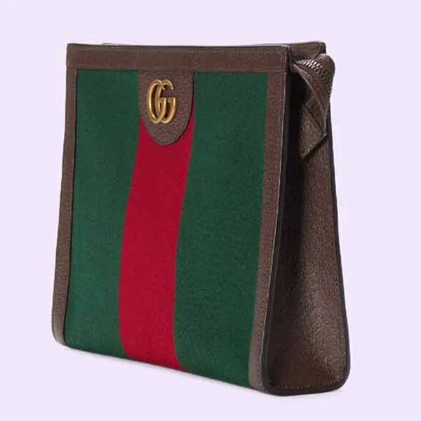 Túi Cầm Tay Nam Gucci GC Web Double G Case Màu Xanh Đỏ - Túi xách - Vua Hàng Hiệu