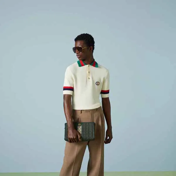 Túi Cầm Tay Nam Gucci Mini GG Green 751912-FAB7W-3046 Màu Xanh Lá