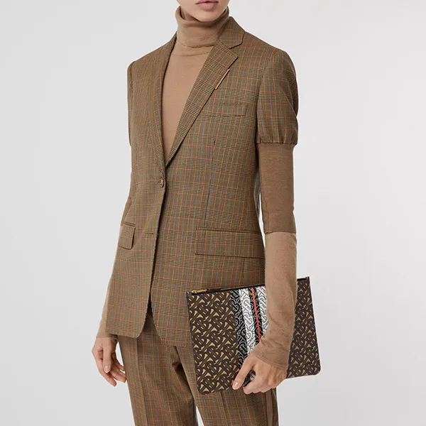 Túi Cầm Tay Unisex Burberry Monogram Handbag Multicolor 8025173 Màu Nâu Vàng