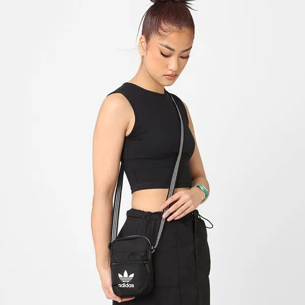 Túi Đeo Chéo Adidas Festival Classic Adicolor Bag IJ0765 Màu Đen - Túi xách - Vua Hàng Hiệu