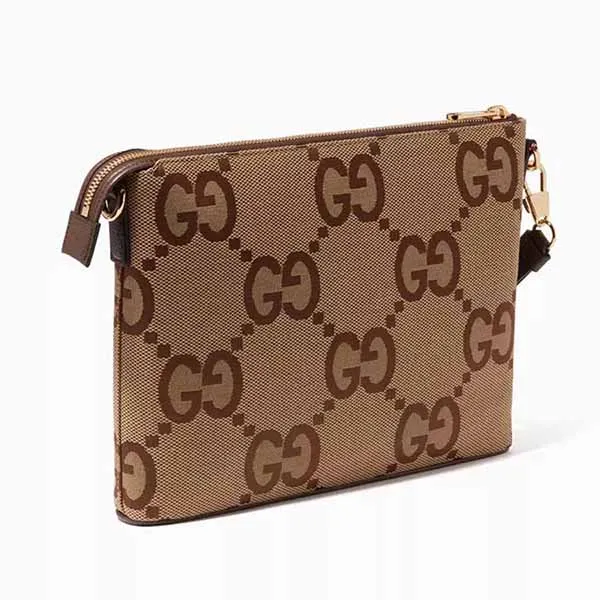 Túi Đeo Chéo Nam Gucci Jumbo GG Messenger Bag In Logo Canvas Màu Nâu - Túi xách - Vua Hàng Hiệu