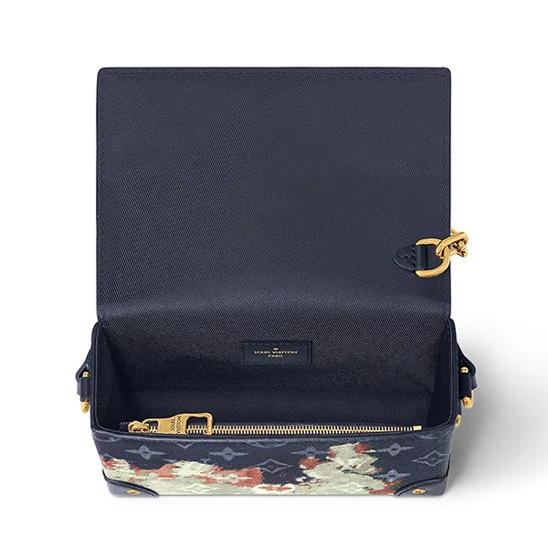Túi Đeo Chéo Nam Louis Vuitton LV Leather Steamer Voyage Monogram Other M82900 Màu Xanh